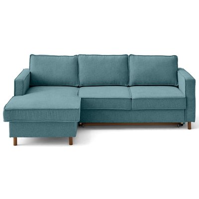 Canapé d'Angle Convertible en Tissu velours relief 4 places - JAKE LISA DESIGN