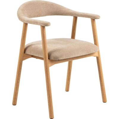 Chaise scandinave chenille et chêne SETTLICA RECOLLECTION
