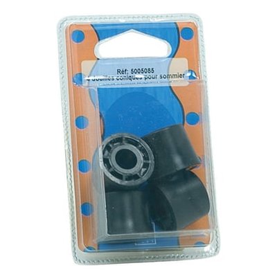 Lot De 4 Douilles Coniques Noires Sommier H18 Mm X D25 Mm EVOLUDIS