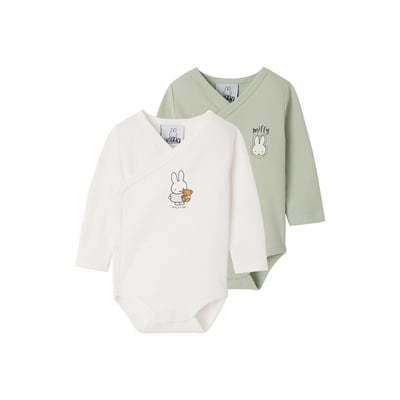 Lot de 2 bodies naissance Miffy manches longues VERTBAUDET