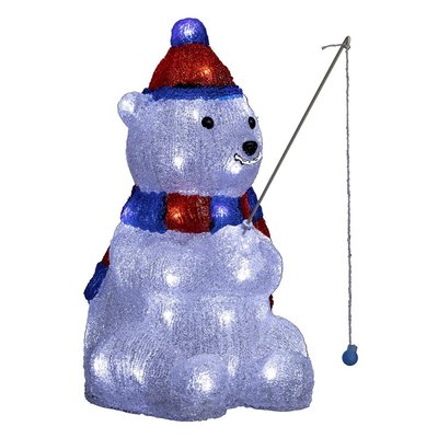 Décoration Lumineuse Led Extérieur Ours Pêcheur H39 ATMOSPHERA