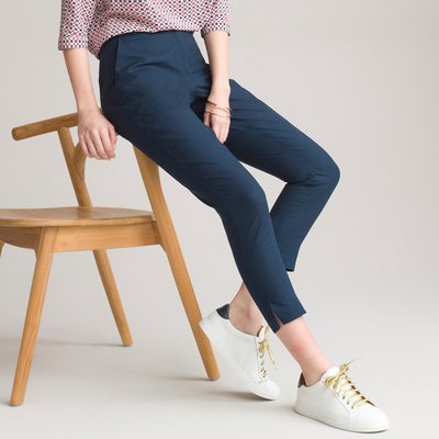 Pantalon droit 7/8ème, lin et coton ANNE WEYBURN