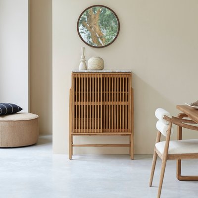 Bahut en teck massif et terrazzo premium 80 cm ISAURE TIKAMOON