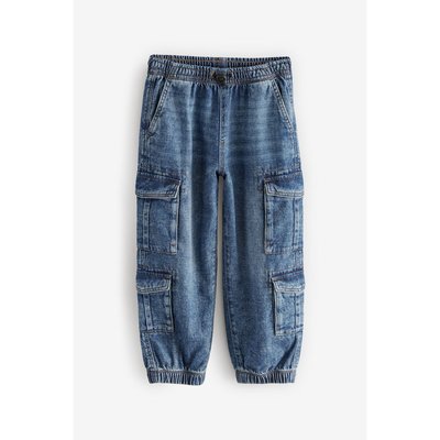 Jean cargo bouffant à taille élastique NEXT