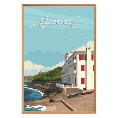 Tableau Mural Illustration Guethary MER CEANOTHE