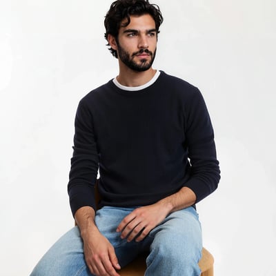 Pull col rond en cachemire LA REDOUTE COLLECTIONS
