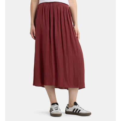 Jupe portefeuille midi fluide celestine satl GALERIES LAFAYETTE
