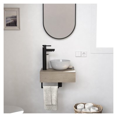 Lave-mains épais +vasque+robinet+miroir SOHO MOB IN