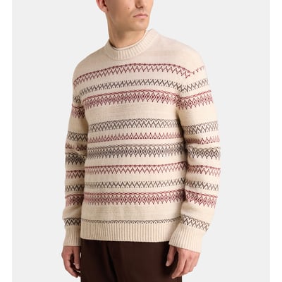 Pull takard en laine et nylon à jacquard GALERIES LAFAYETTE