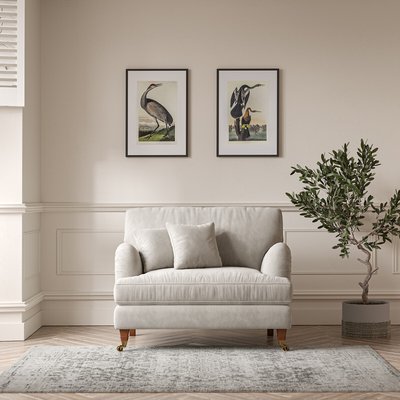 Emeline Soft Brushed Snuggle Chair with Castor Legs ÉDITÉ