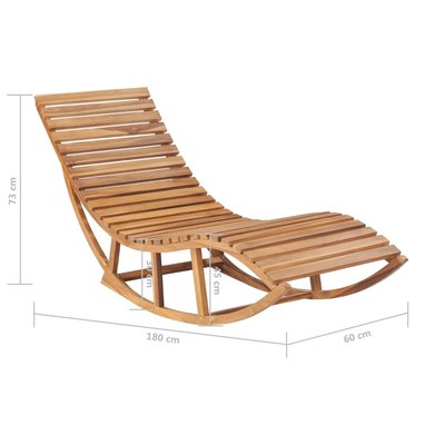 Chaise longue à bascule en teck HOME MAISON