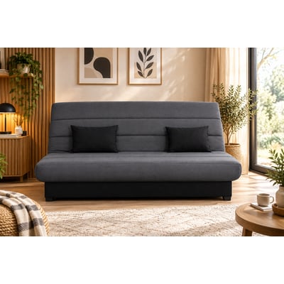 Banquette Clic clac OLIVIA 130 x 190, pearl noir RELAXIMA