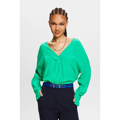 Blusa con scollo a V ESPRIT