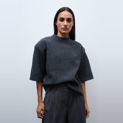 Pull manches coudes en laine avec épaulettes MONOPRIX