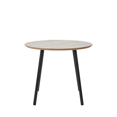 Table d'appoint ronde effet travertin et métal ø55cm - Aalst HOUSE NORDIC
