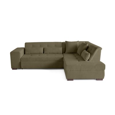 Canapé d'Angle Convertible en Velours côtelé 5 places - VERMONT LISA DESIGN
