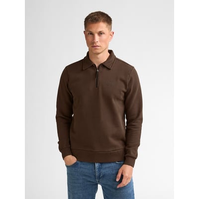 Zipped Polo Collar Sweatshirt PETROL INDUSTRIES