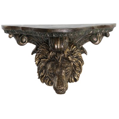 Étagère murale en résine sculptée lion 36.5x16.5x21cm WADIGA