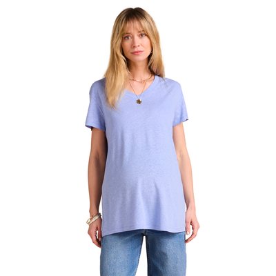 Tee-shirt grossesse col V effet lin ENVIE DE FRAISE