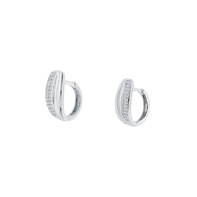 Créoles en argent 925 et oxyde de zirconium CLEOR