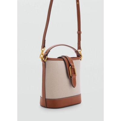 Sac seau en toile contrasté MANGO