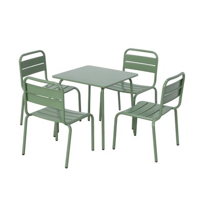 Table de jardin enfant métal + 4 assises ANNA 4 PLACES SWEEEK
