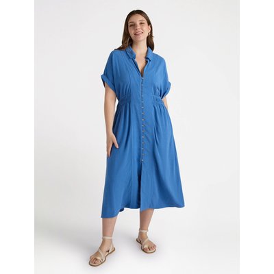 Robe CHEMISIER avec un bord élastique à la taille qui crée des fronces FIORELLA RUBINO