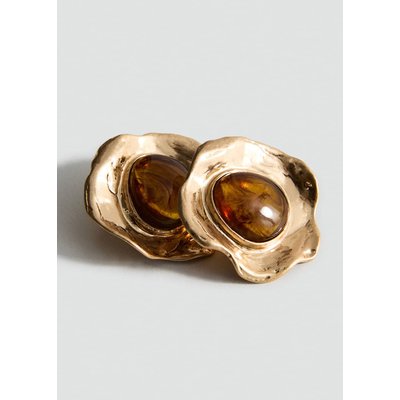 Boucles d'oreilles résine combinées texture MANGO