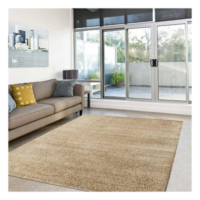 Tapis longs poils shaggy tissé motif uni SITOUCH UN AMOUR DE TAPIS
