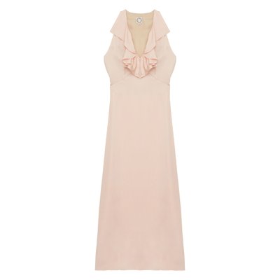 Robe Victorine en viscose mélangée rose pâle INES DE LA FRESSANGE PARIS