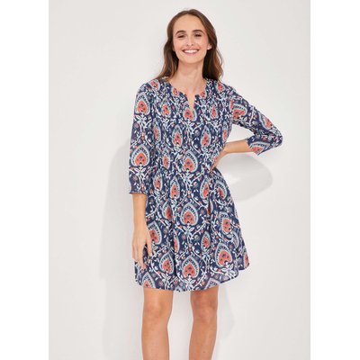 Robe imprimée voile de coton bio plissé SANCHA LA FIANCÉE