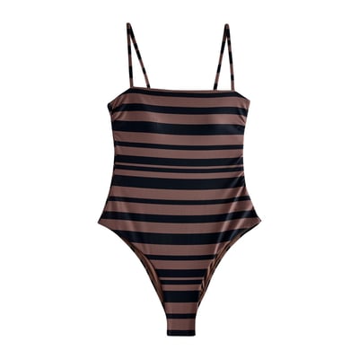 Maillot de bain à encolure carrée rayures NEXT