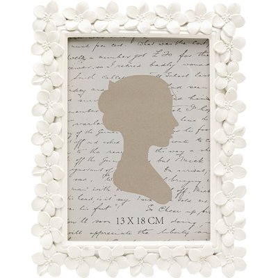 Cadre photo fleurs blanches 18x23cm KARE DESIGN