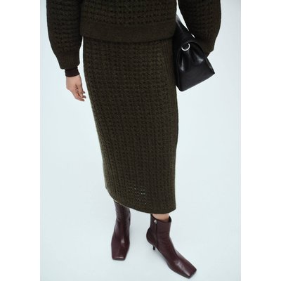 Jupe maille ajourée MANGO