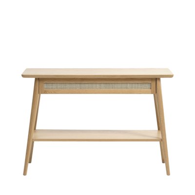 Console 1 tiroir en bois et cannage L110cm - KIYO DRAWER