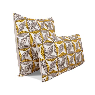 Housse de coussin bi matière en lin et coton, TOGO BLANC CERISE