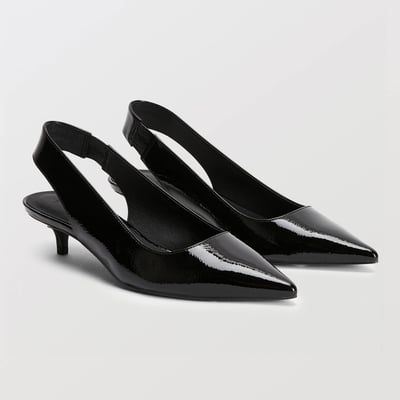 Slingback en cuir MONOPRIX