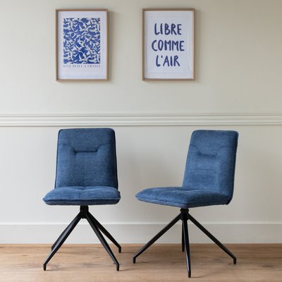 Lot de 2 chaises en tissu vert, AREN HAPPY GARDEN
