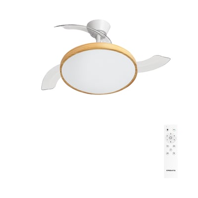 Ventilateur de plafond 40W silencieux avec lumiére et télécommande WIND CLEAR STUDIO CREATE
