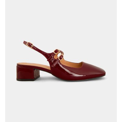 Ballerines Slingback À Talons Valentine Cuir GALERIES LAFAYETTE