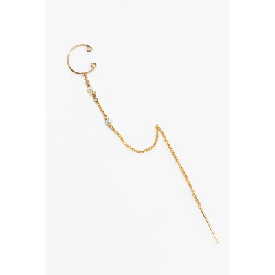 Bijou d'oreille chaînette Céleste - Émeraude YAY PARIS