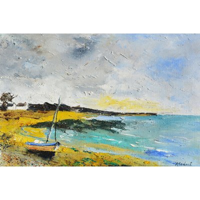Tableau bateau aquarelle bretonne HEXOA