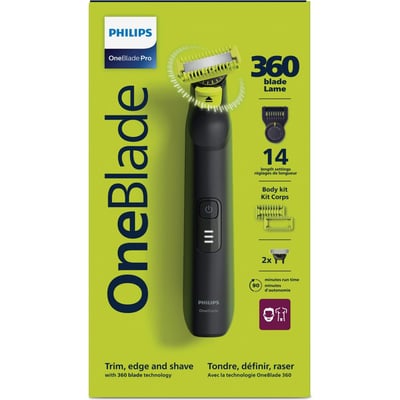 Tondeuse multi usages OneBlade QP6542/15, molette réglable, 14 hauteurs de coupe, précision 0,4 mm, autonomie 90 mn PHILIPS