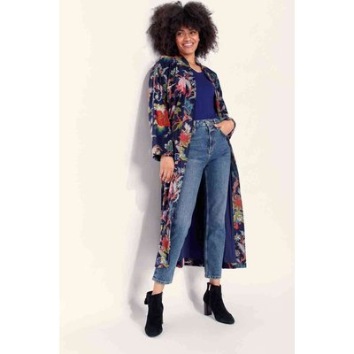 Kimono long imprimé velours lisse KIMLO LA FIANCÉE