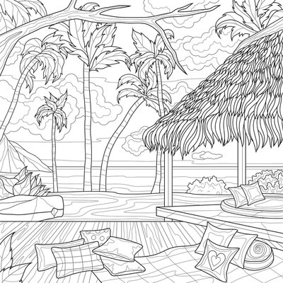 Tableau Sur Toile Bord De Mer À Colorier À COLORIER CEANOTHE