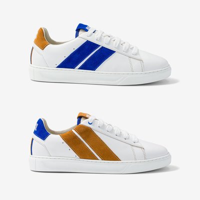 Slash Leather Asymmetric Trainers CAVAL