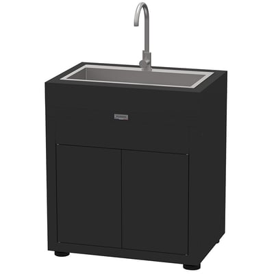 Meuble évier pour cuisine extérieure  - Noir LE MARQUIER