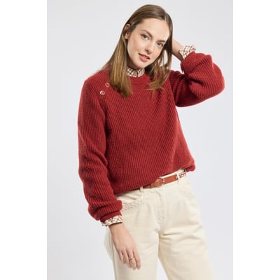 Pull col rond en alpaga et laine ARMOR-LUX