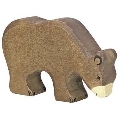 Holztiger Ours brun, se nourrissant HOLZTIGER