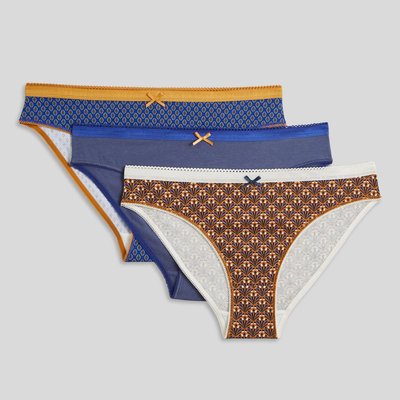 Lot de 3 culottes LEXIE en coton BIO, Oeko-Tex MONOPRIX